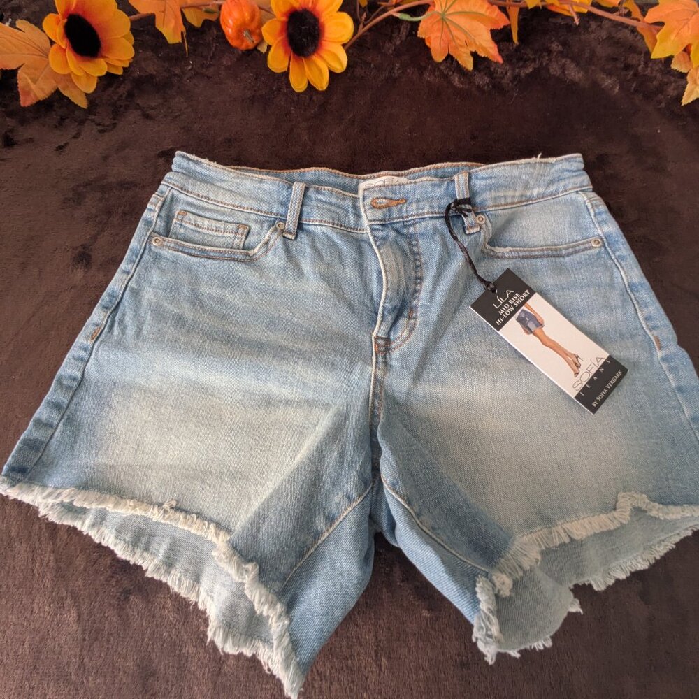 Sofia Vergara Lila Mid Rise Hi-Low Short  Size (6) - NWT